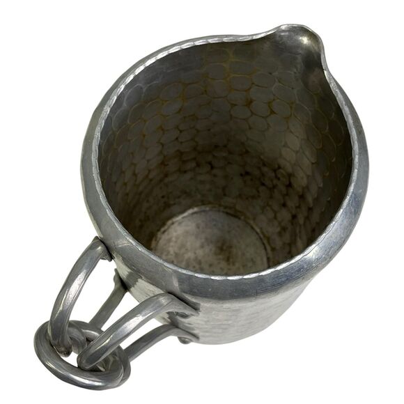 Vintage Everlast Hand Forged Metal Hammered Aluminum Pitcher Kitchen Lot of 2 - Picture 10 of 16